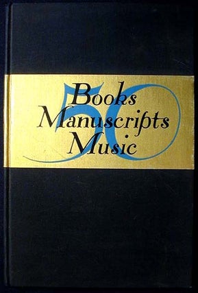 Item #000299 50 Books Manuscripts Music Catalogue Number 111