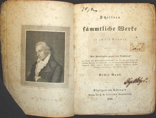 Item #000423 Schillers Sämmtliche Werke in Zwölf Bänden. Friedrich Schiller.