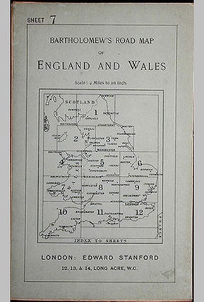 Item #000485 Bartholomew's Four Miles To the Inch Road Map of England and Wales: New Series Sheet...