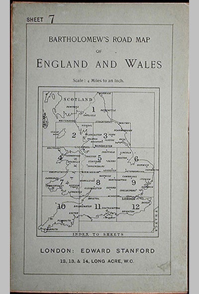 Item #000485 Bartholomew's Four Miles To the Inch Road Map of England and Wales: New Series Sheet 7: Southern Wales
