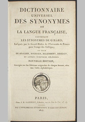 Dictionnaire Universel des Synonymes de la Langue Française