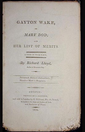 Gayton Wake, or Mary Dod; and Her List of Merits