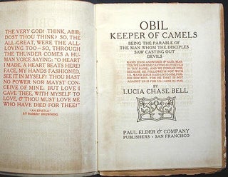 Item #000746 Obil Keeper of Camels: Being the Parable of the Man Whom the Disciples Saw Casting...