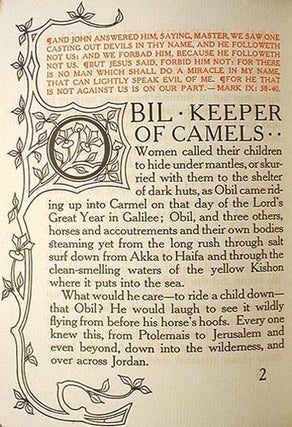 Obil Keeper of Camels: Being the Parable of the Man Whom the Disciples Saw Casting Out Devils