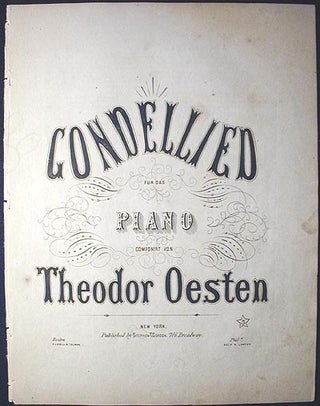 Item #000915 Gondellied fur das Piano. Theodor Oesten