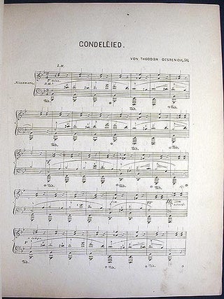 Gondellied fur das Piano