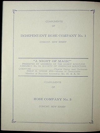 Dumont Fire Companies Present "The Night Shall Be Filled With Magic"