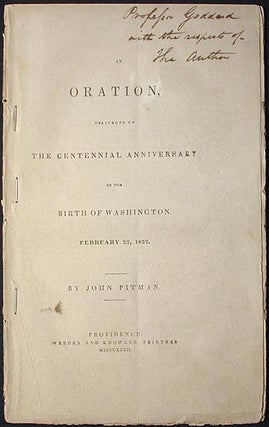 Item #001304 An Oration, Delivered on the Centennial Anniversary of the Birth of Washington:...