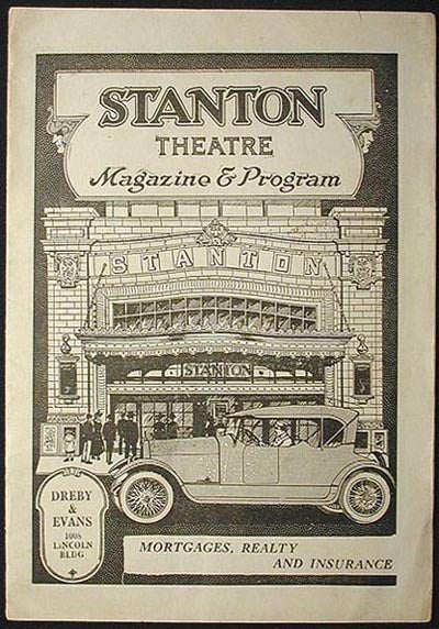 Item #001322 Stanton Theatre Magazine & Program Dec. 17, 1923 [Adolphe Menjou in Rupert of Hentzau]