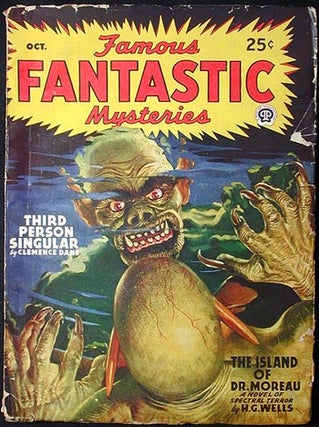 Item #001505 Famous Fantastic Mysteries Oct. 1946 Vol. 8 No. 1. H. G. Wells, Clemence Dane, C. L....