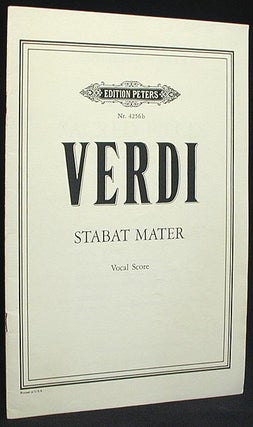 Item #001751 Four Sacred Pieces (Quattro Pezzi Sacri) Vocal Score: No. 2 Stabat Mater for...