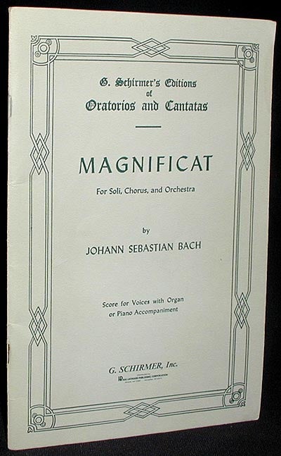 Item #001756 Magnificat for Soli, Chorus, and Orchestra [Magnificat, BWV 243, D major]. Johann Sebastian Bach.