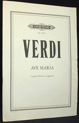 Item #001761 Ave Maria [from Four Sacred Pieces (Quattro Pezzi Sacri)]. Giuseppe Verdi