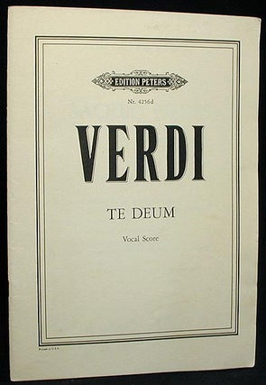 Item #001763 Te Deum. Giuseppe Verdi