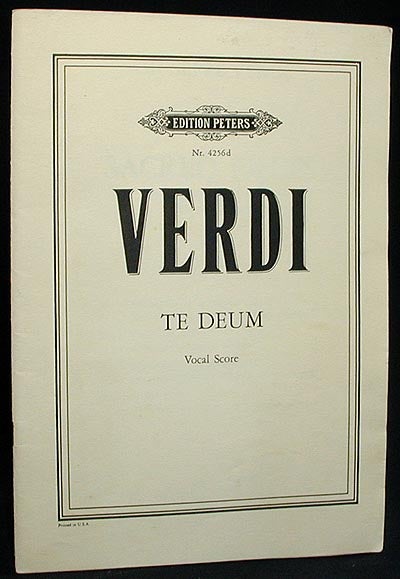 Item #001763 Te Deum. Giuseppe Verdi.
