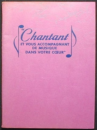 Item #001813 Chantant et Vous Accompagnant de Musique dans Votre Coeur