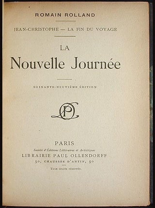 Jean Christophe: La Fin du Voyage: La Nouvelle Journée