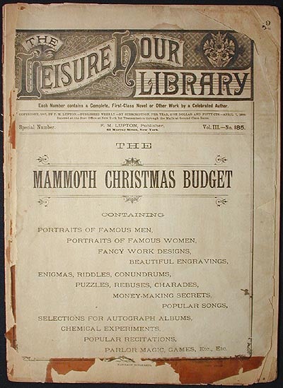 Item #001889 The Leisure Hour Library vol. 3 no. 185 1887 [Christmas issue]