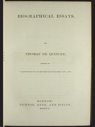 Biographical Essays