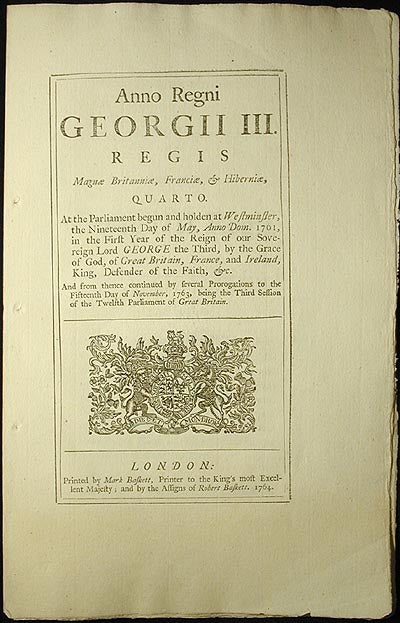 Item #001986 An Act for Granting, for a Limited Time, a Liberty to Carry Rice from His Majesty's Provinces of South Carolina and Georgia, directly to any Part of America to the southward of the said Provinces