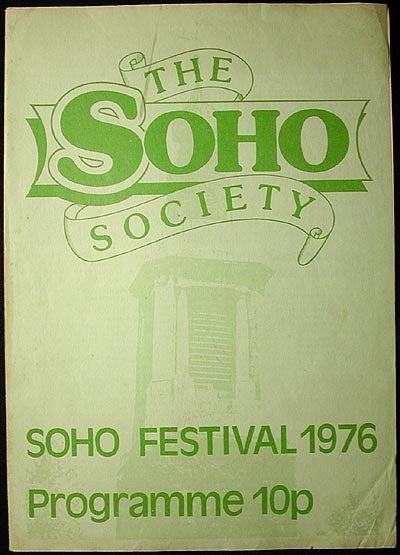 Item #002009 Soho Clarion: Festival Issue [Soho Festival 1976 Programme]. Gordon Williams, Dickon Robinson, Charlotte Robinson.