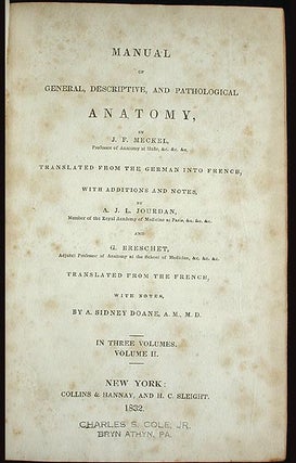 Manual of General, Descriptive, and Pathological Anatomy Vol. 2