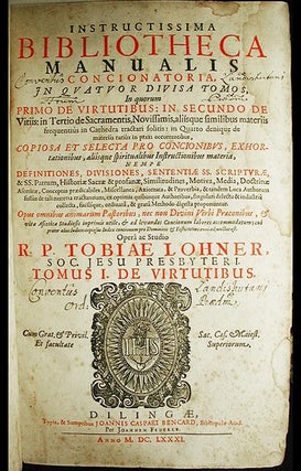 Instructissima Bibliotheca Manualis Concionatoria: Jn Qvatvor Divisa Tomos