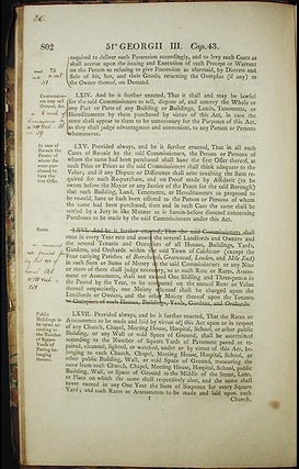 Colchester Navigation and Improvement Acts [6 Acts of Parliament enacted in 1811, 1845, and 1847, bound together]