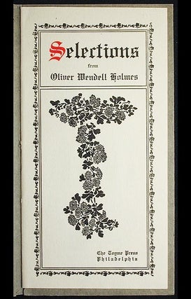 Selections from Oliver Wendell Holmes