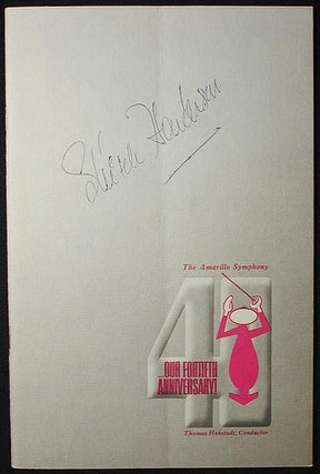 Item #002278 Skitch Henderson Autograph [program from 1964 concert with the Amarillo Symphony...
