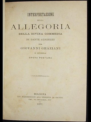 Interpretazione della Allegoria della Divina Commedia di Dante Alighieri