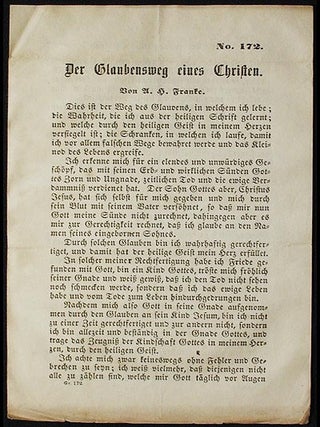 Item #002413 Der Glaubensweg eines Christen. A. H Franke, Augustus Hermann