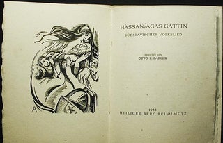 Item #002536 Hassan-Agas Gattin: Südslavisches Volkslied; Übersetzt von Otto F. Babler