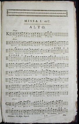 Tres Missae; Opus 1 // Cantate Domino Canticum Novum // XII Ariae, seu Offertoria Selectissima [alto parts]