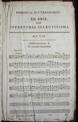 Tres Missae; Opus 1 // Cantate Domino Canticum Novum // XII Ariae, seu Offertoria Selectissima [alto parts]