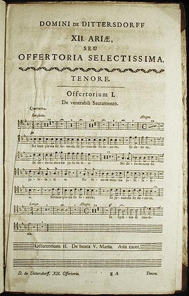 Tres Missae; Opus 1 // XII Ariae, seu Offertoria Selectissima [tenor parts]