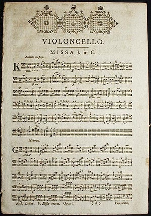Item #002726 V Missae Breves cum Totidem Offertoriis pro Omni Tempore; opus I [violoncello part]....