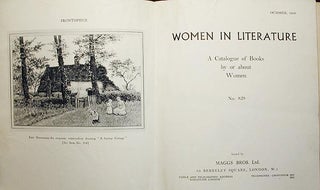 Women in Literature: A Catalogue of Books by or about Women [No. 829, Oct. 1955]