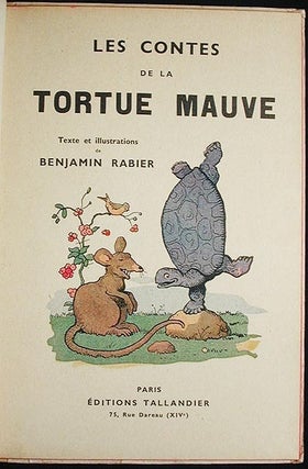 Les Contes de la Tortue Mauve; texte et illustrations de Benjamin Rabier