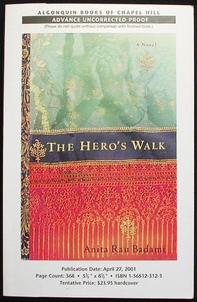 Item #002971 The Hero's Walk: A Novel [Advance Uncorrected Proof]. Anita Rau Badami