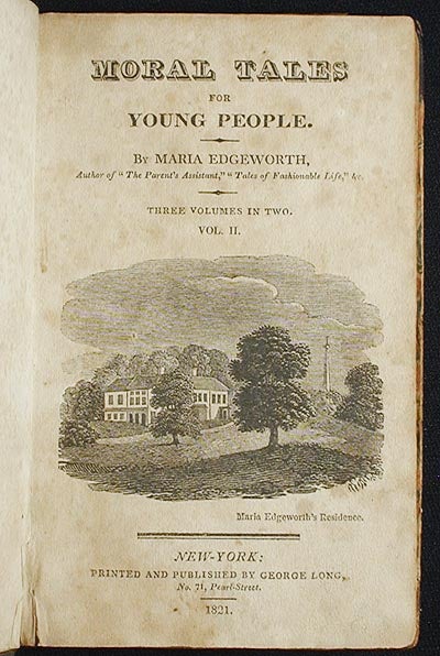 Item #003068 Moral Tales for Young People [vol. 2]. Maria Edgeworth.