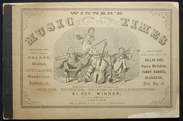 Item #003101 Winner's Music of the Times: Containing the Most Popular Polkas, Waltzes, Cottillions, Quadrilles, Schottisches, etc.; Also, a Large Collection of Ballad Airs, Opera Melodies, Fancy Dances, Marches, Reels, Jigs, etc. arranged in an easy manner as solos, duetts, trios & quartettes by Sep. Winner. Septimus Winner.