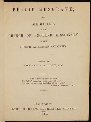 Philip Musgrave; or Memoirs of a Church of England Missionary in the North American Colonies // Memoirs of Father Ripa, During Thirteen Years' Residence at the Court of Peking in the Service of the Emperor of China