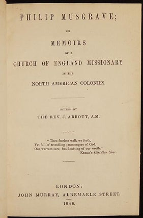 Philip Musgrave; or Memoirs of a Church of England Missionary in the North American Colonies // Memoirs of Father Ripa, During Thirteen Years' Residence at the Court of Peking in the Service of the Emperor of China