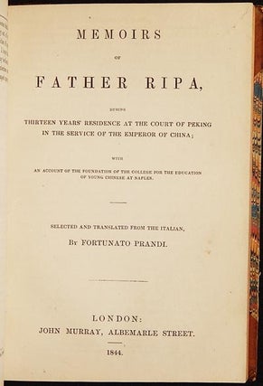 Philip Musgrave; or Memoirs of a Church of England Missionary in the North American Colonies // Memoirs of Father Ripa, During Thirteen Years' Residence at the Court of Peking in the Service of the Emperor of China