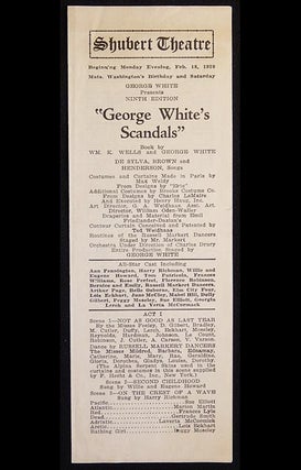 Item #003470 George White's Scandals: Ninth Edition (1928 show) [Shubert Theatre playbill 1929