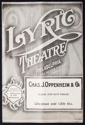 Item #003482 Farewell Engagement in Philadelphia of Mme. Sarah Bernhardt [Lyric Theatre program,...