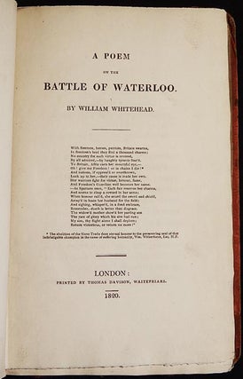 A Poem on the Battle of Waterloo