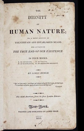 The Dignity of Human Nature; or, A Brief Account of the Certain and Established Means for Attaining the True End of Our Existence [provenance: Thomas D. Moore, black Union sailor during Civil War]