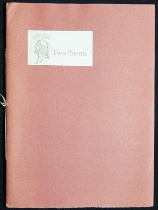 Item #003792 Two Poems. Henry Vaughan